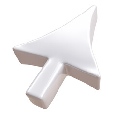 Mouse cursor arrow isolated on white, transparent. Computer click pointer icon