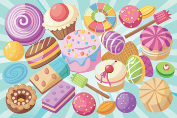 An Assortment of Colorful and Delicious Looking Candy Treats Arranged Neatly Together on a Pale Background