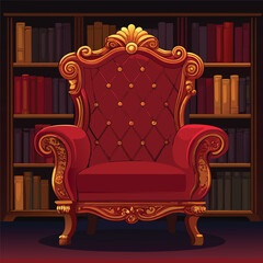 Antique throne chairs for king and queen