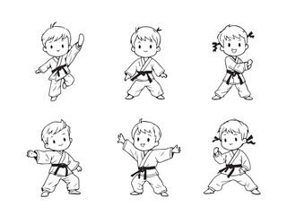 Taekwondo Kid Creative Illustration