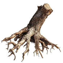 Fototapeta premium Dead tree roots png