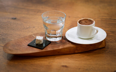 Turkish coffee image prepared for service