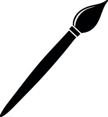 Paint brush silhouette icon vector illustration