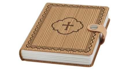 Isolated Religious Book with Cross
