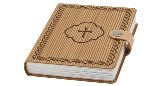 Isolated Religious Book with Cross