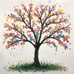 Fototapeta premium spring tree with flowers