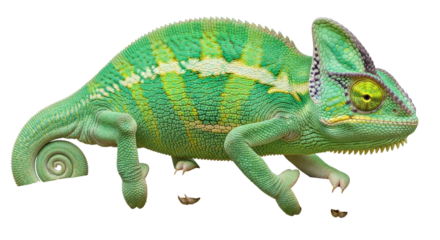 Isolated Vibrant Chameleon