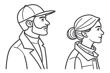 vector illustration of a couple