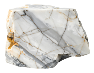 Marble is a metamorphic rock formed from limestone or dolomite isolated on Transparent Background

