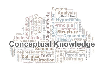 Conceptual Knowledge Word Cloud. Core Ideas On Understanding, Abstraction, Theory, Models, Reasoning, And Frameworks In Cognitive And Educational Perspectives.