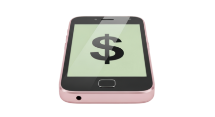 Isolated Dollar Phone