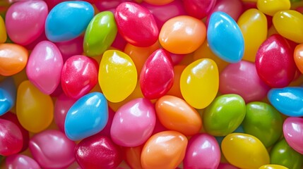 Close-Up of Colorful Jelly Beans Background