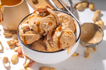 Peanut butter ice cream balls