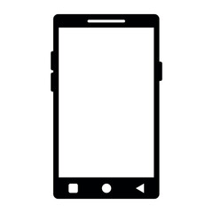 smart phone black color icon sign vector design with white backround