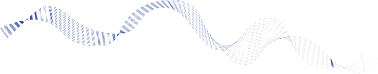 Fototapeta premium Vector art of abstract blue wavy line