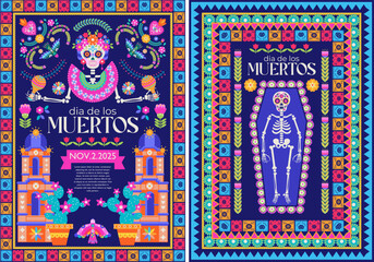 Skeleton In Coffin Folk Frame