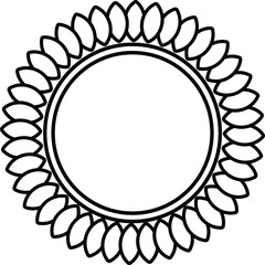 Vector art of circular floral pattern