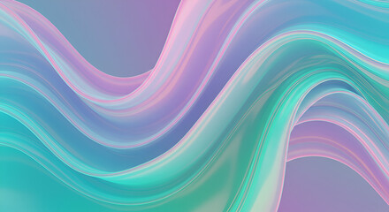 Abstract pastel waves flowing smoothly, creating a calming, dreamy visual.