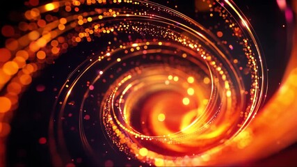 Red tunnel looped. Red background of circles fly. Hi-tech, sci-fi red background. Wavy spiral rotations of red glowing lines. Magenta cyber space. Radial circles move slowly. - Powered by Adobe