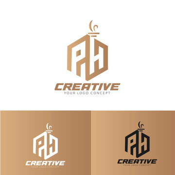 PA Letter Creative Logo Design Template