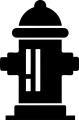 A Fire Hydrant Minimalist Vector Icon Solid Black