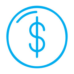 Obraz premium Dollar Coin Icon