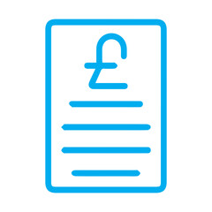 UK Pound Bill Document Icon