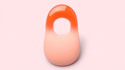 Aesthetic studio shot showcasing an orange and pink object with a minimalist design