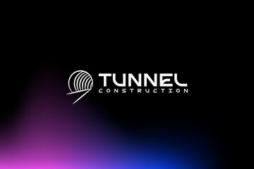modern tunnel construction icon logo design vector ideas with futuristic, outline and elegant styles. creative line art tunnel railway project symbol logo vector design template
