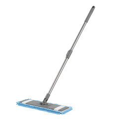 Clean Floors Efficiently with a Flat Mop;  Achieve Sparkling Cleanliness Easily with a  Transparent Background Tutorial.