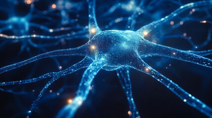 Intricate neural connections show vibrant interactions in a dynamic environment