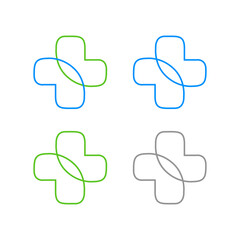 MEDICAL CROSS SIGN SYMBOL LOGO VECTOR