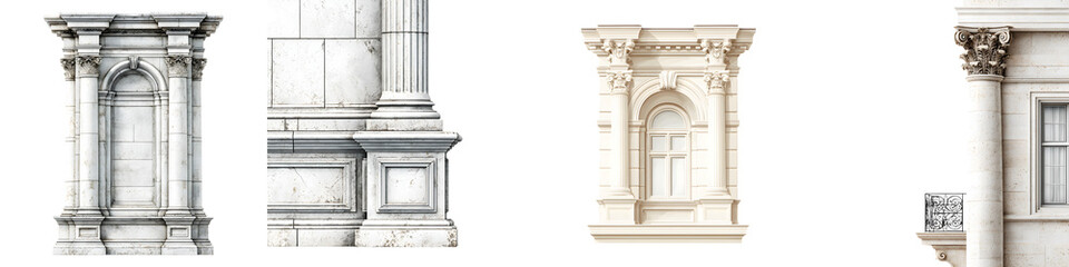 Obraz premium Classical Architecture: Ornamental Columns and Details