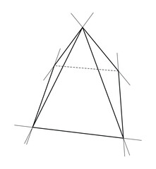 Abstract Geometric Lines. Vector