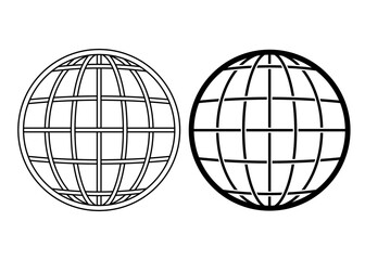 globe latitude longitude celtic style isolated on white background. vector illustration.