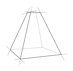 Geometric Wireframe Structure. Vector