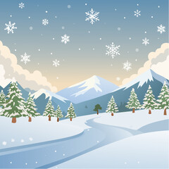 Background with snow flakes