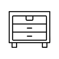 Outline furniture chest of drawers vector icon for storage bedroom furniture design ideas home decor