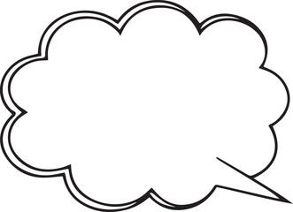 Hand Drawn Comic Speech Bubble– Vector Doodle Style Talk, Thought & Chat Balloons