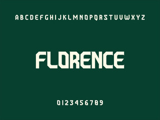 Modern bold display font featuring 