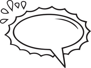 Hand Drawn Comic Speech Bubble– Vector Doodle Style Talk, Thought & Chat Balloons