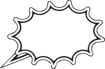 Hand Drawn Comic Speech Bubble– Vector Doodle Style Talk, Thought & Chat Balloons