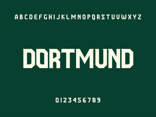 Contemporary bold sans-serif font presenting 