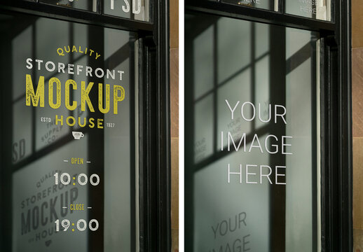 Window Signage PSD Mockup