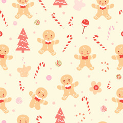 seamless pattern with christmas angels
