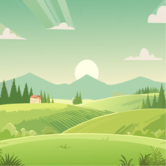 Obraz premium Retro Green Background with Soft Illumination, Textured Vintage Style, Perfect for Design Projects and Creative Presentations.