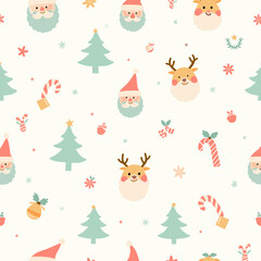 seamless pattern with christmas trees