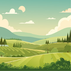 Obraz premium Retro Green Background with a Vintage Feel, Perfect for Stylish Designs and Creative Projects, Ideal for Text Overlay and Copy Space.