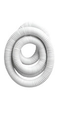 White spiral hose, circular form