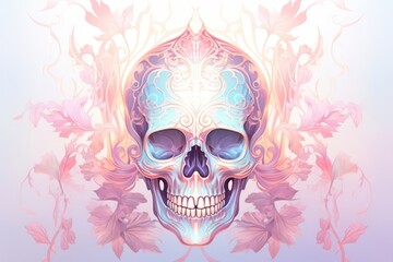 Fototapeta premium A skull art illustrated creativity.